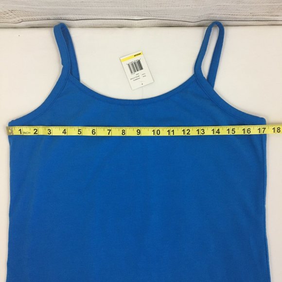 Spring & Mercer Camisole Tank Top Solid Blue - Picture 7 of 9